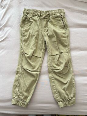 H&M Kids Olive Green Jogger Pants - Elastic Waist & Cuffs Size 3T